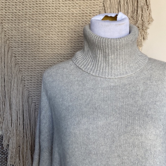 360 Cashmere Heather Grey Turtleneck Small - Picture 4 of 11